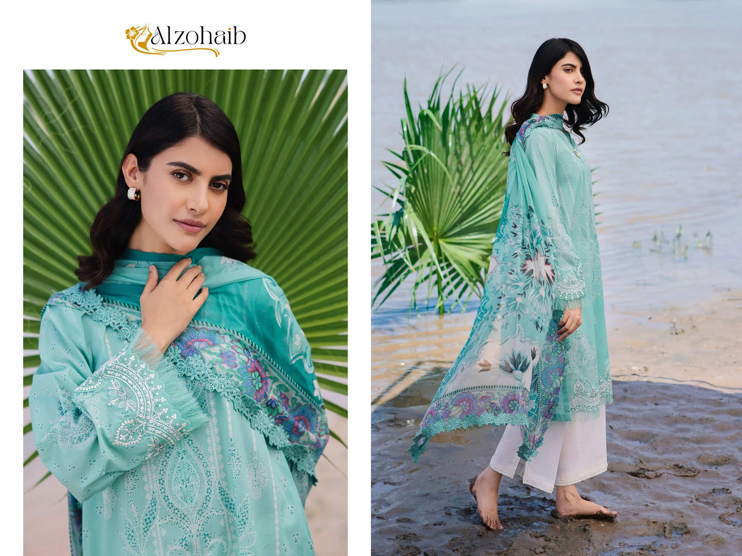 1055 M Basic Vol 2 Al Zohaib Print Pakistani Patch Suits