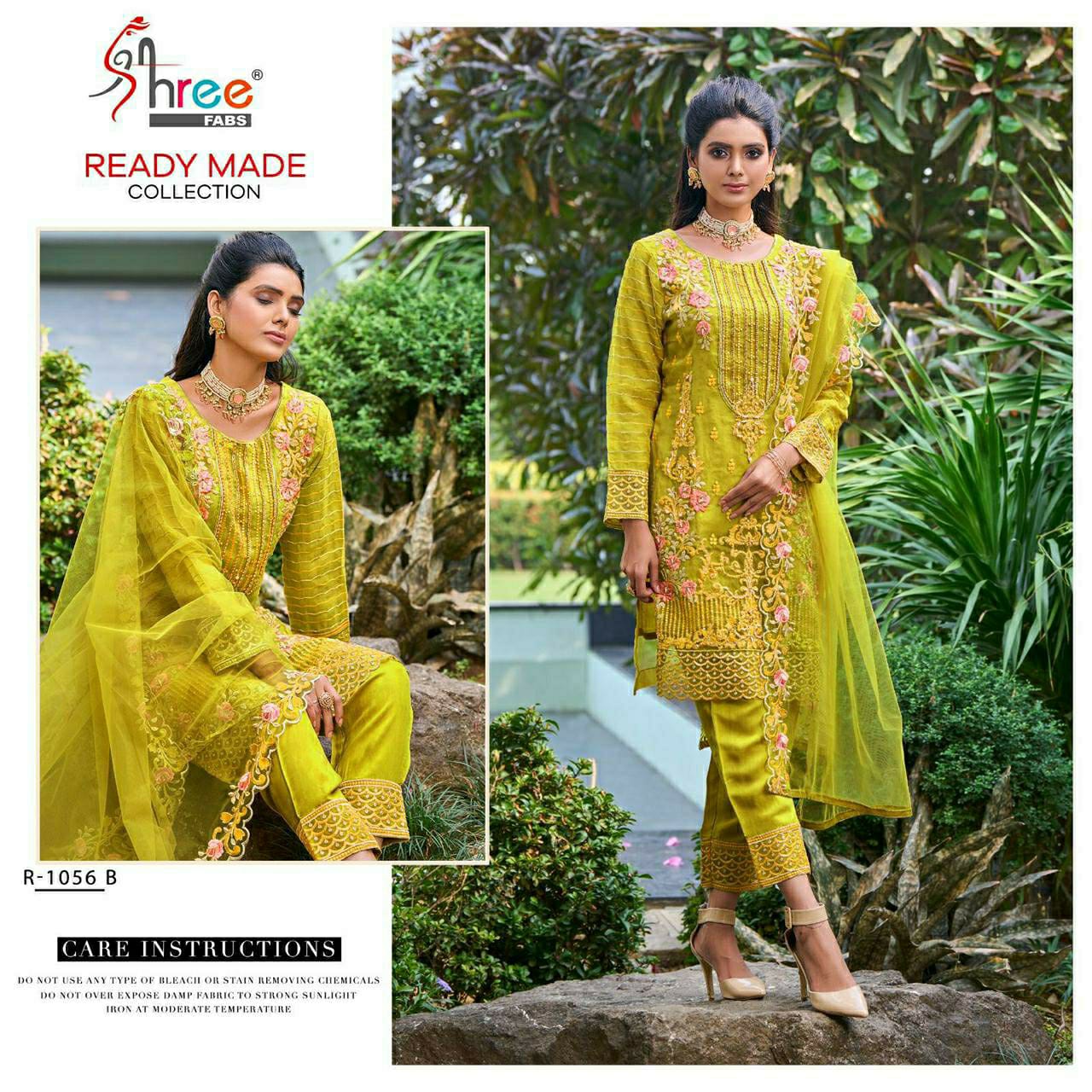 1056B Shree Fabs Embroidered Pakistani Readymade Suits