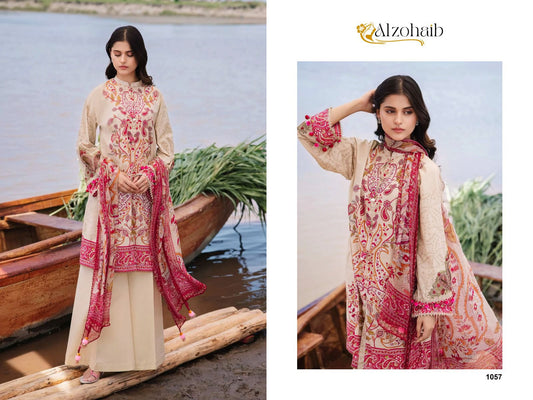 1057 M Basics Vol 3 Al Zohaib Embroidery Pakistani Patch Suits