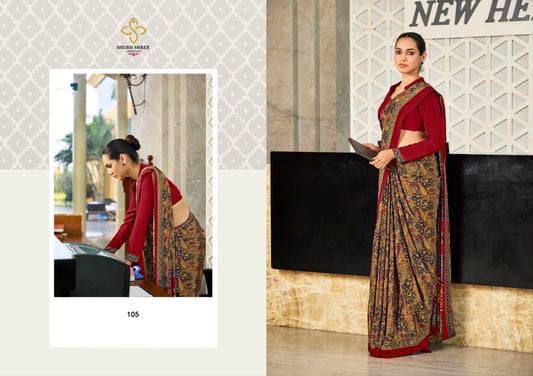 105 Florence Shubh Shree Crepe Sarees