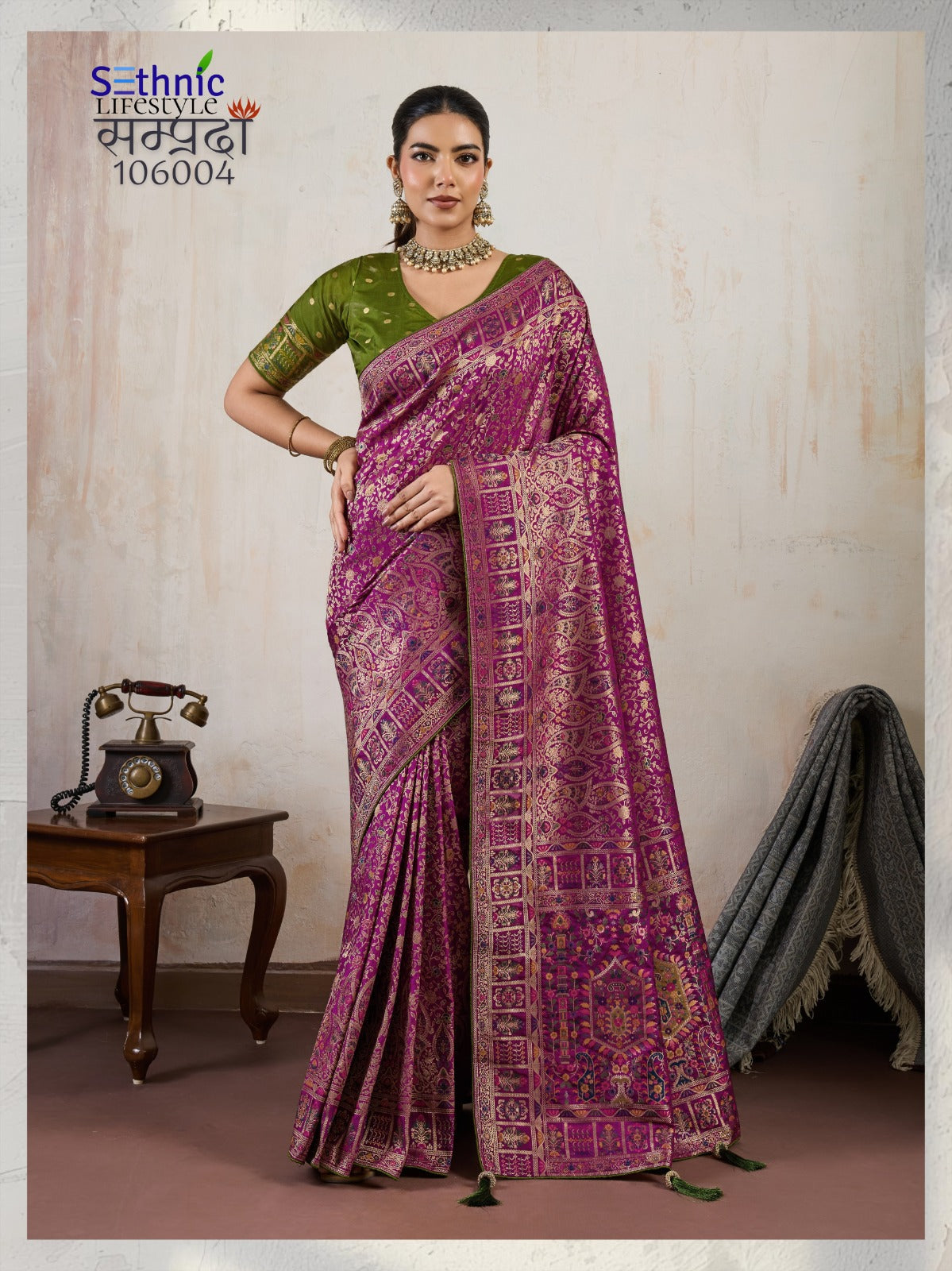 106004 Samprada Sethnic Soft Silk Sarees