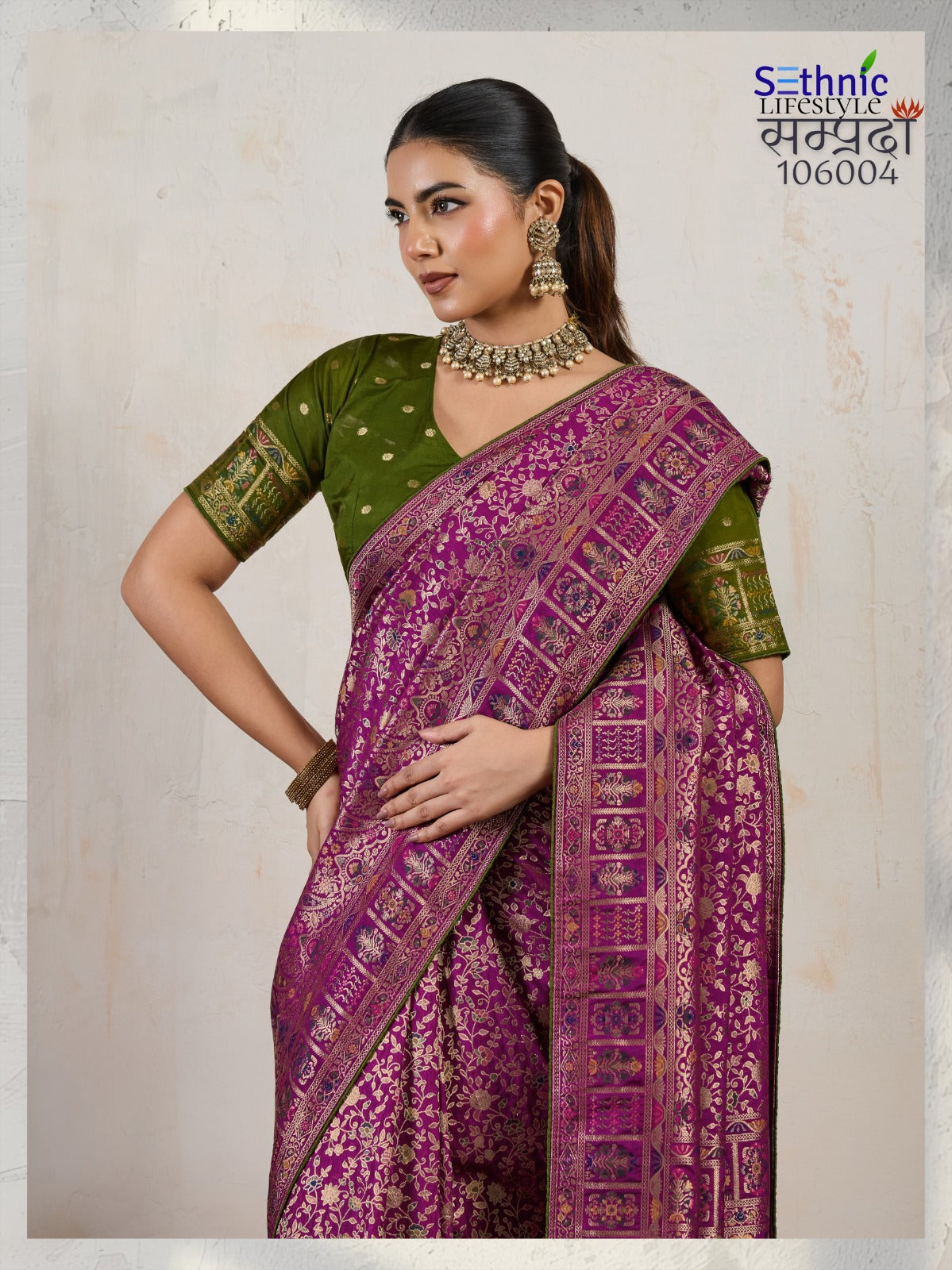106004 Samprada Sethnic Soft Silk Sarees