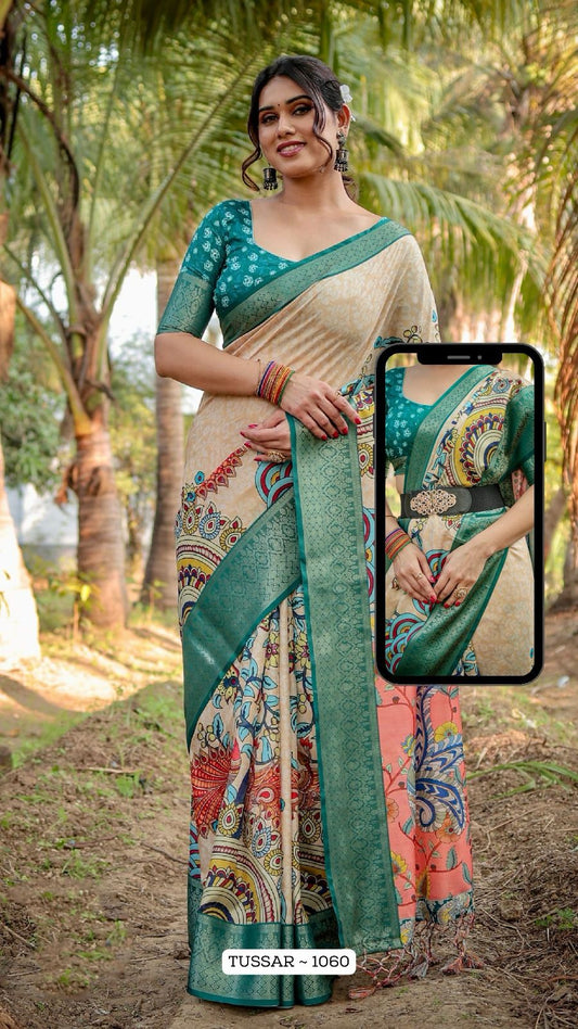 1060 Almaari Tussar Silk Sarees