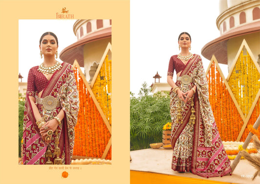 10123 Haldi Patola Trirath Sarees