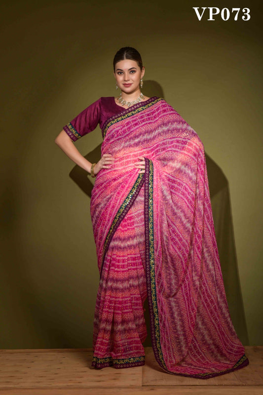 073 Radhe Fashion Berry Sarees