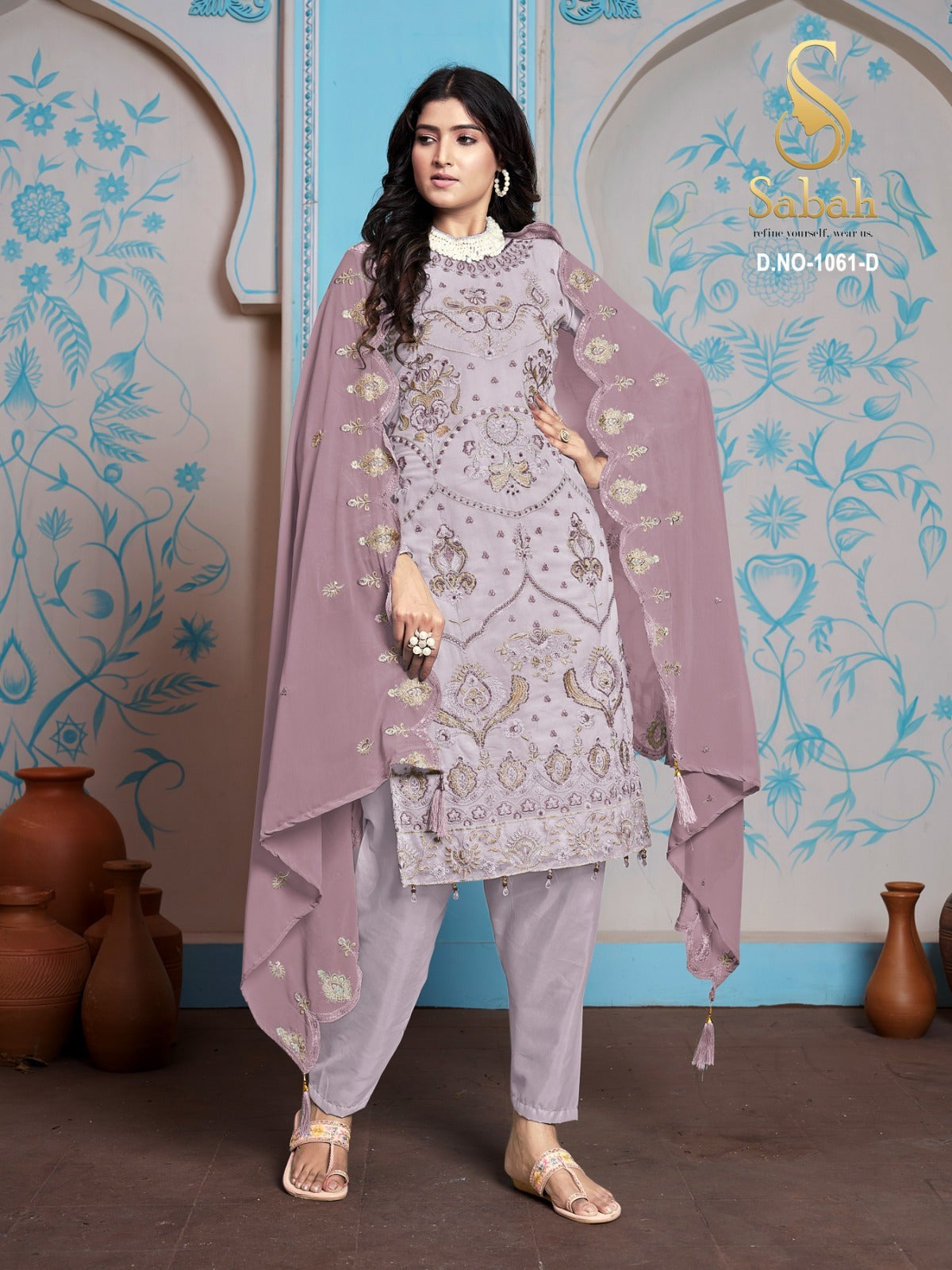 1061D Zaira Sabah Georgette Pakistani Salwar Suits