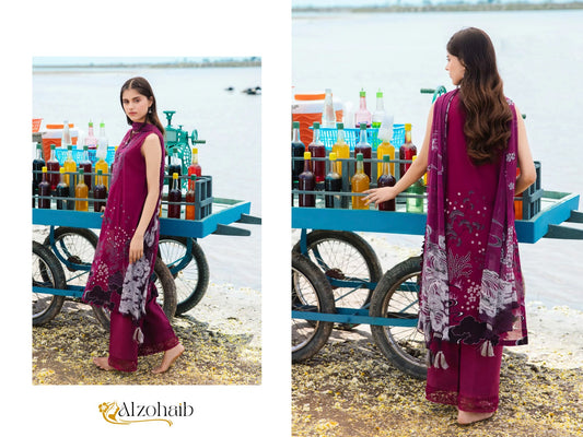 1061 M Basic 5 Al Zohaib Embroidery Pakistani Patch Suits