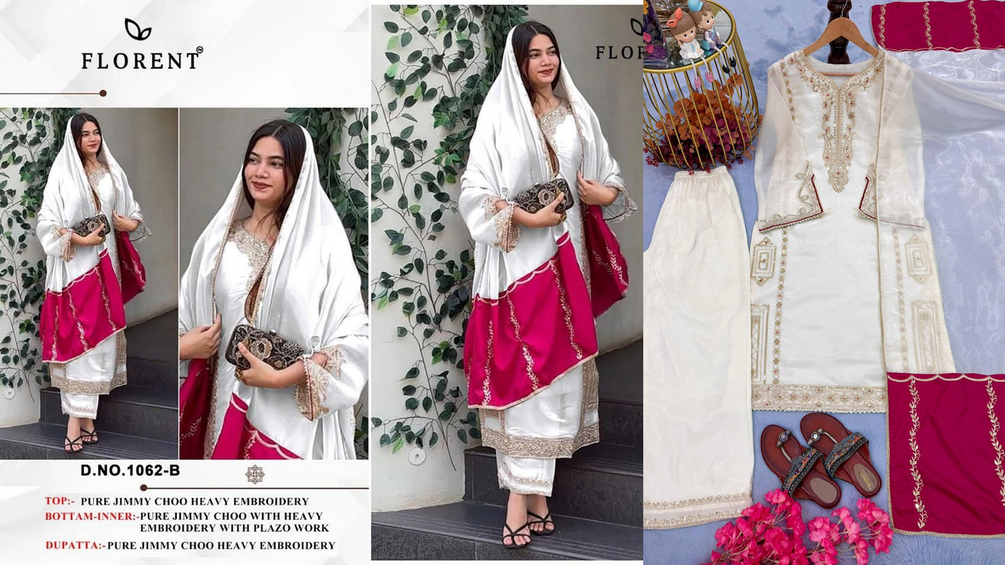 1062-B Florent Pure Jimmy Pakistani Readymade Suits