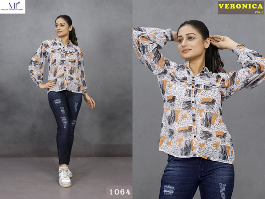 1064 Veronica Vol 1 Moksh Georgette Women Top