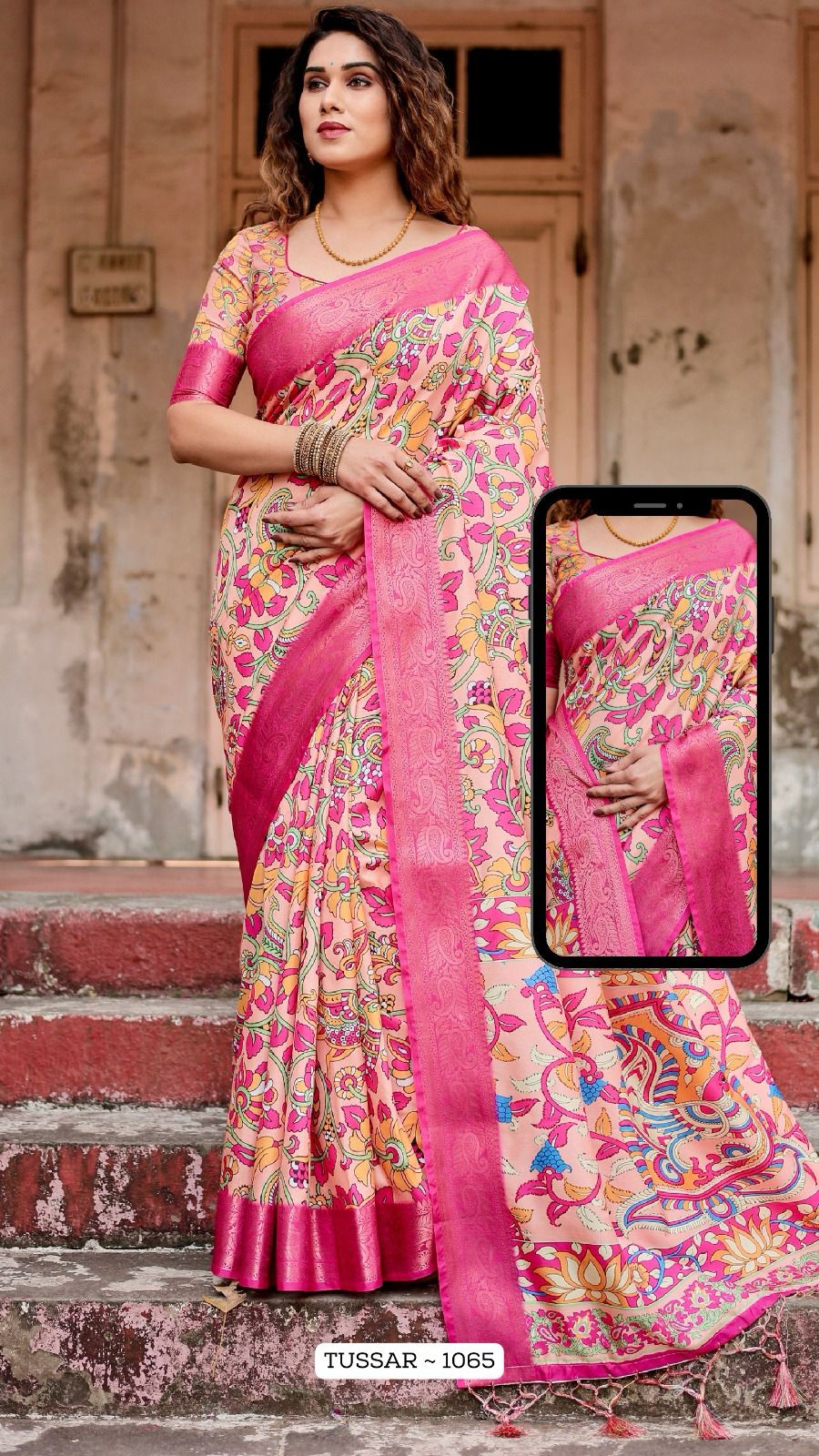 1065 Almaari Tussar Silk Sarees