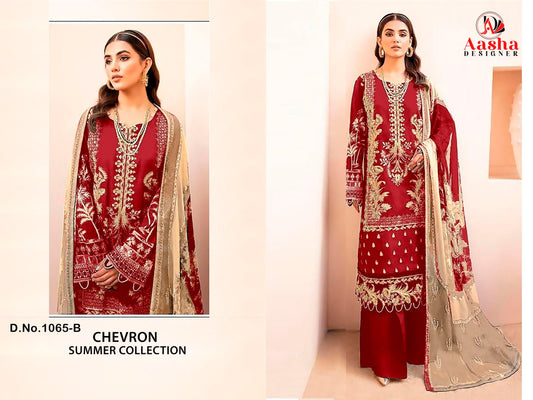 1065 B Aasha Designer Embroidery Pakistani Salwar Suits