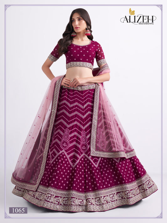 1065 Pink Alizeh Georgette Lehenga Choli