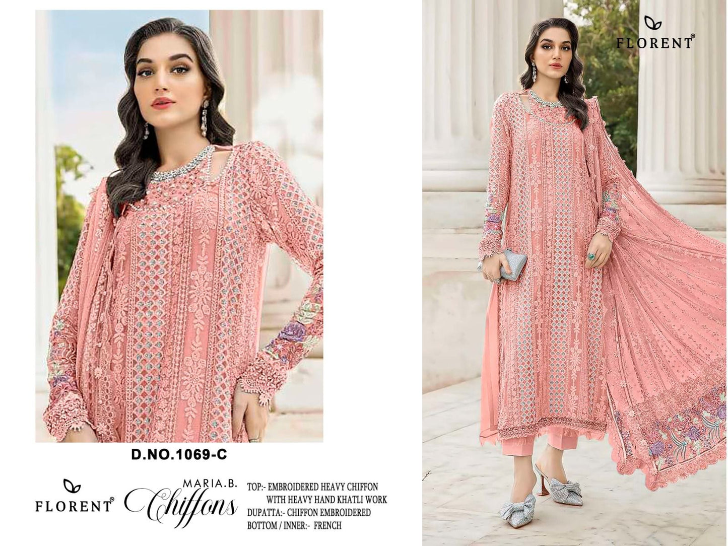 1069-C Maria B Chiffons Florent Chiffon Pakistani Salwar Suits