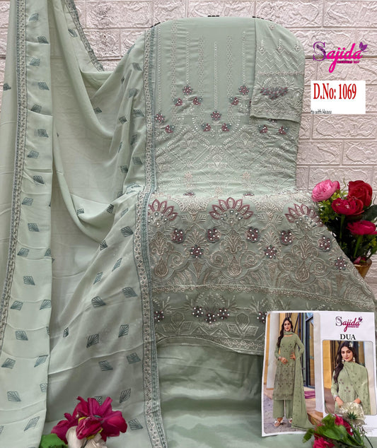 1069 Dua Sajida Georgette Pakistani Salwar Suits