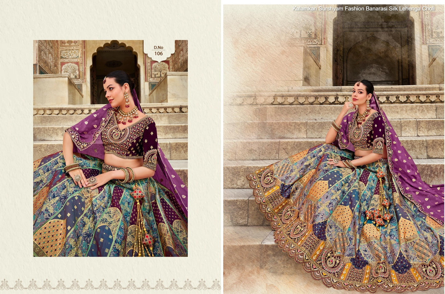 106 Kalamkari Surshyam Fashion Banarasi Silk Lehenga Choli