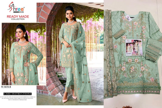 1070-B Shree Fabs Organza Pakistani Readymade Suits