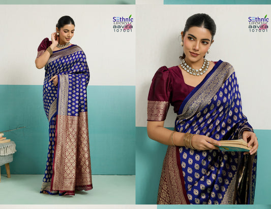 107001 Aavira Sethnic Banarasi Silk Sarees