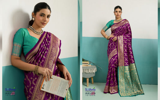 107005 Aavira Sethnic Banarasi Silk Sarees