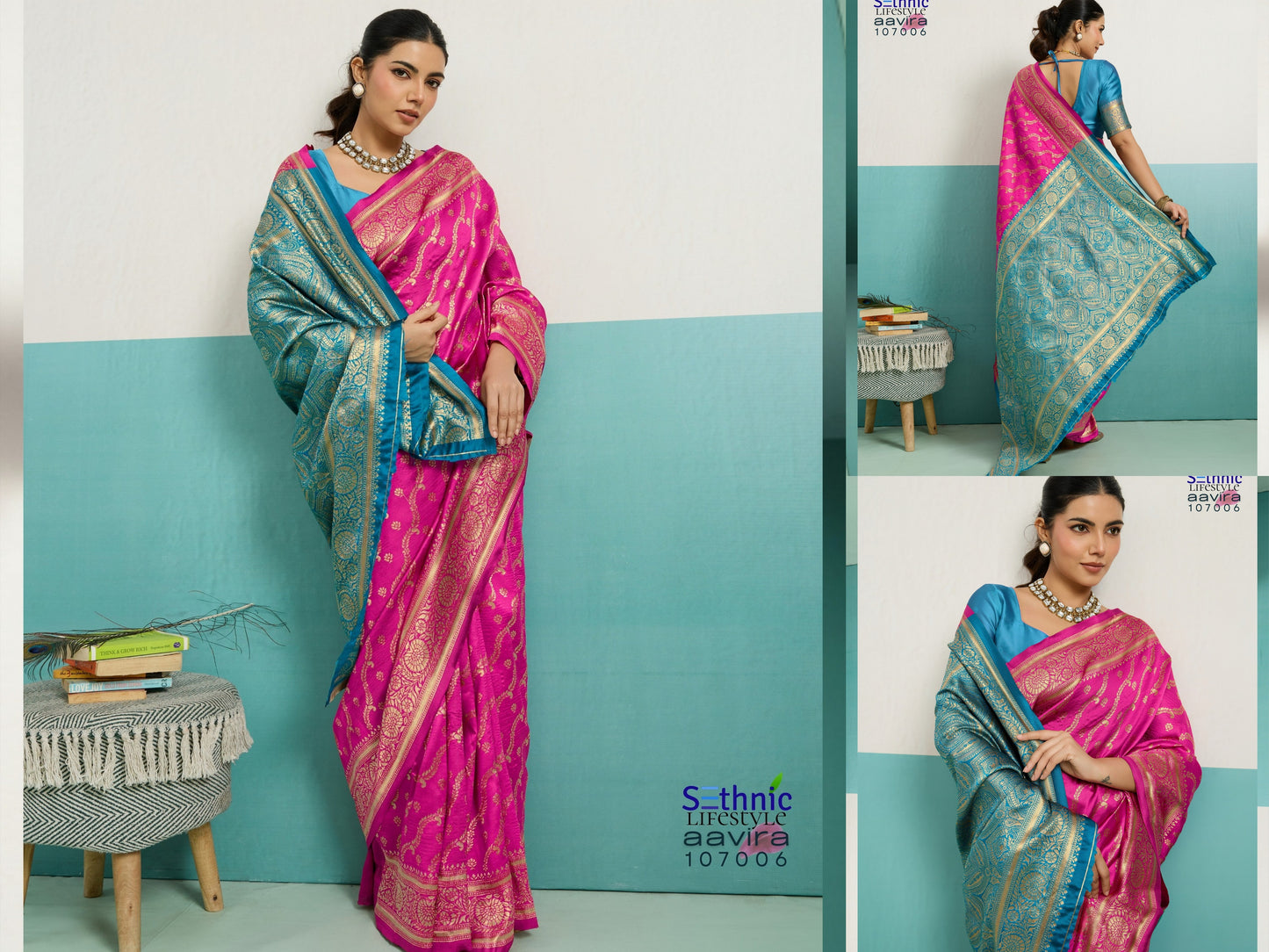 107006 Aavira Sethnic Banarasi Silk Sarees