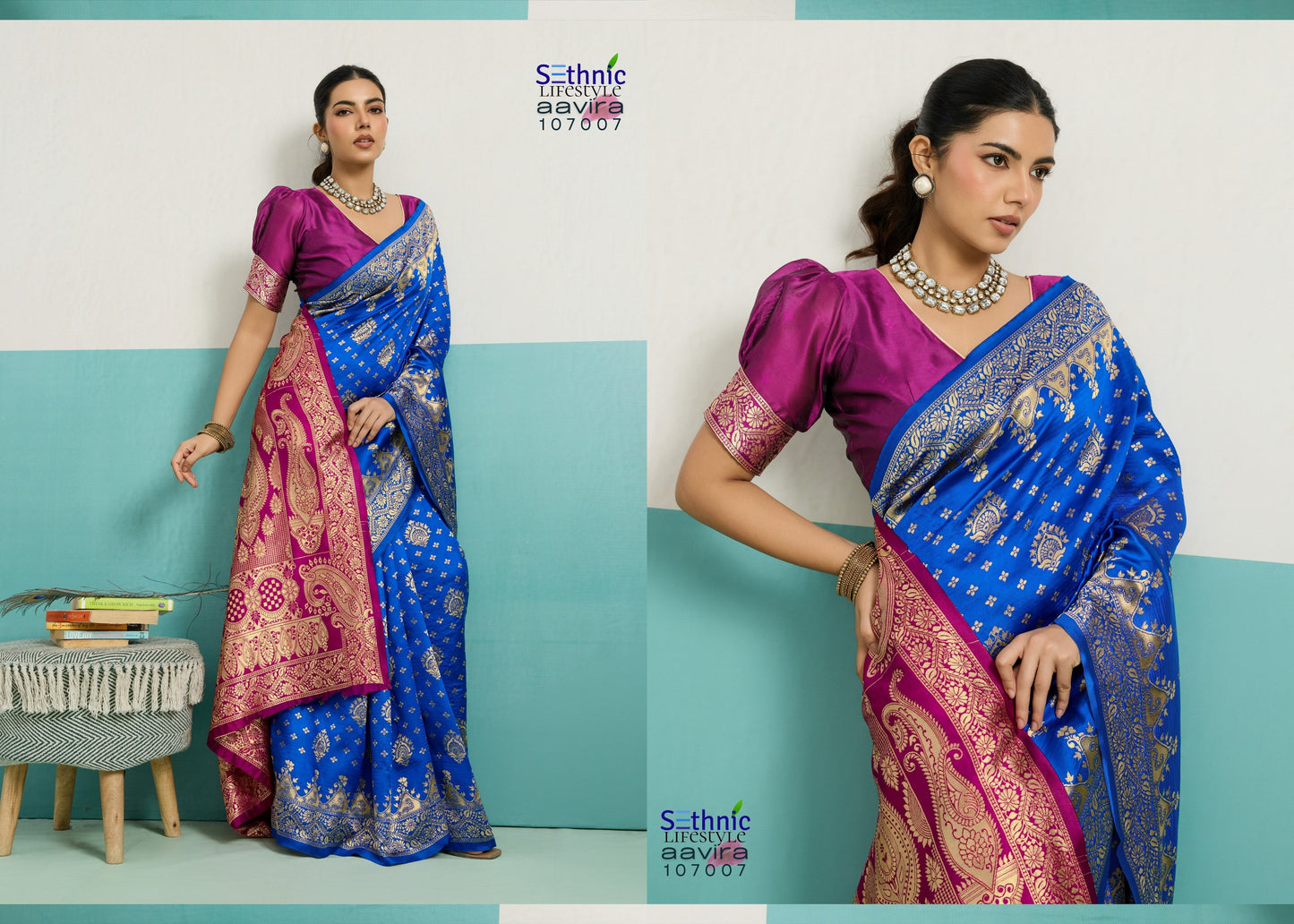 107007 Aavira Sethnic Banarasi Silk Sarees