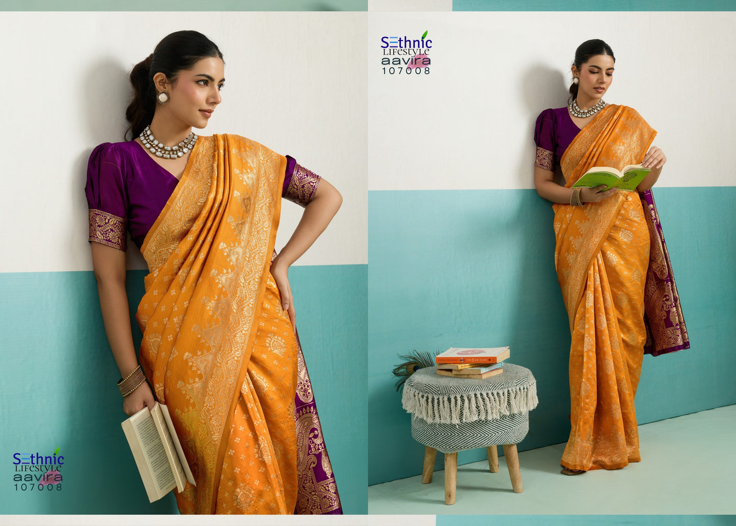 107008 Aavira Sethnic Banarasi Silk Sarees