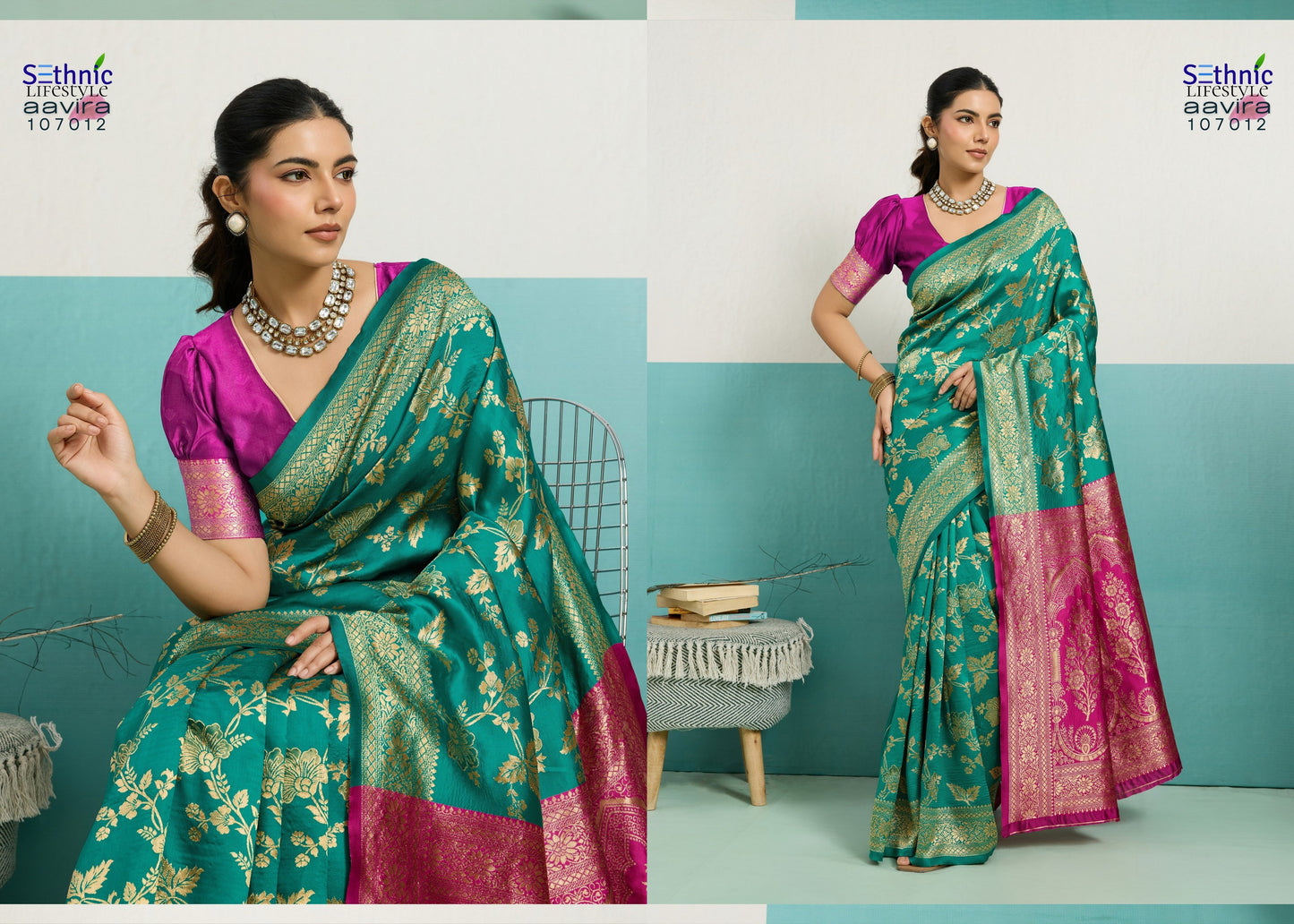107012 Aavira Sethnic Banarasi Silk Sarees