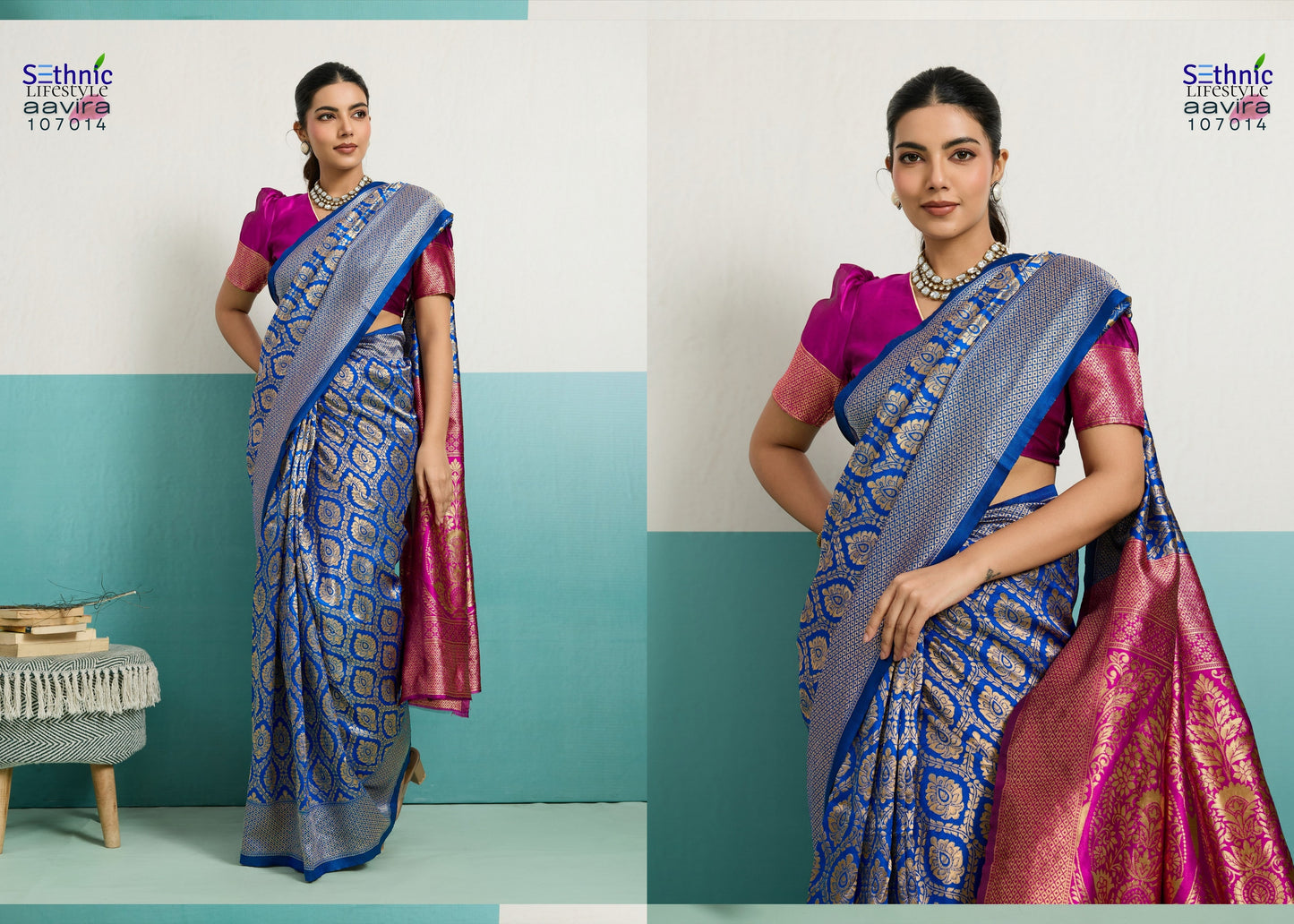 107014 Aavira Sethnic Banarasi Silk Sarees