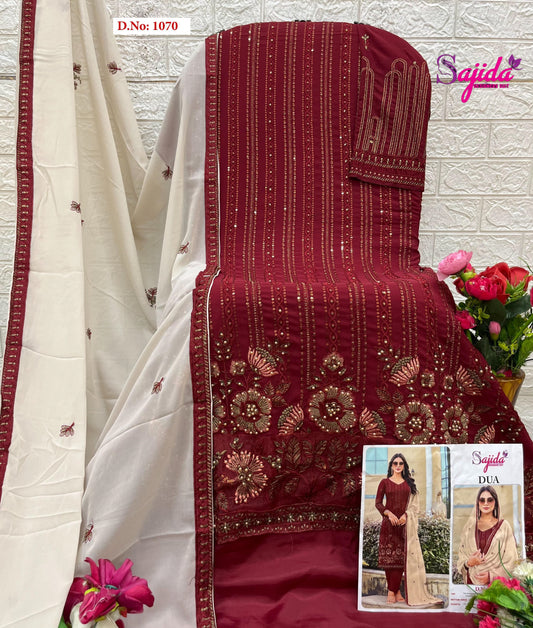 1070 Dua Sajida Georgette Pakistani Salwar Suits