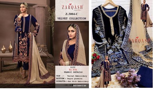 Z-3004-C Zarqash Pakistani Readymade Suits