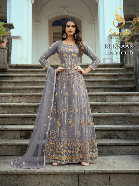 1001-D Ruksaar Sabah Unstitched Suits