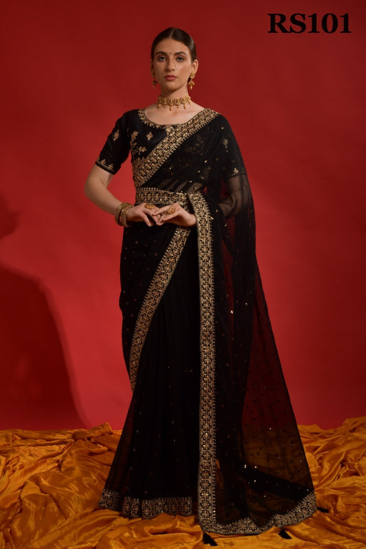 101 Riddhi Siddhi Fashion Berry Sarees