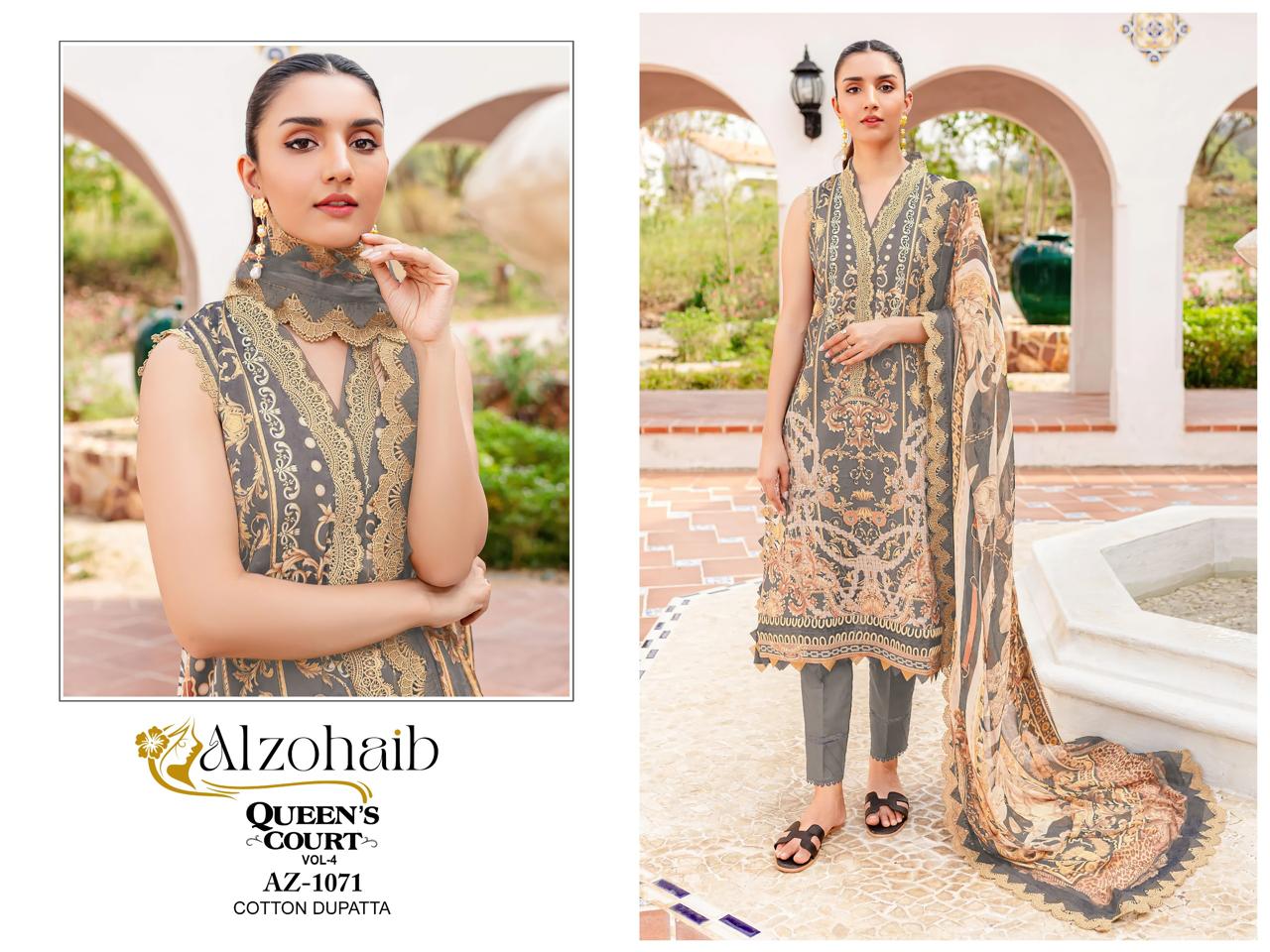 1071 Queen Court Vol 4 Al Zohaib Print Pakistani Salwar Suits
