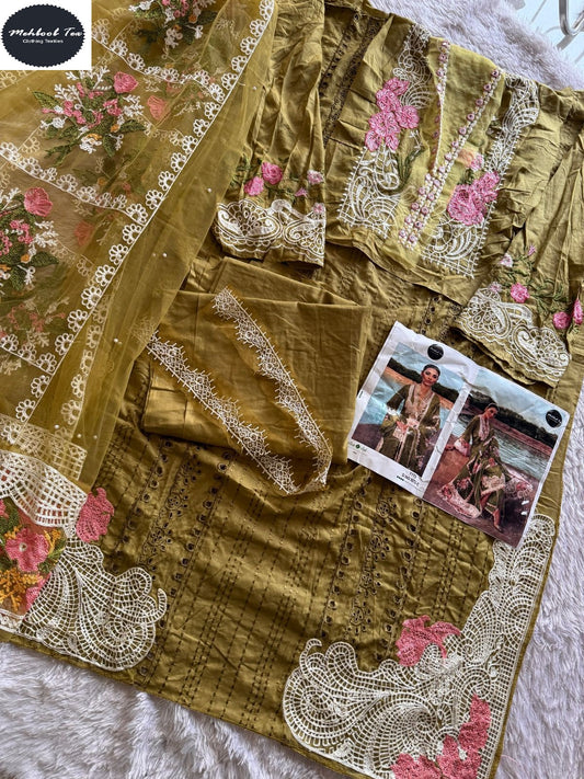 1072-E Mehboob Tex Embroidery Pakistani Salwar Suits