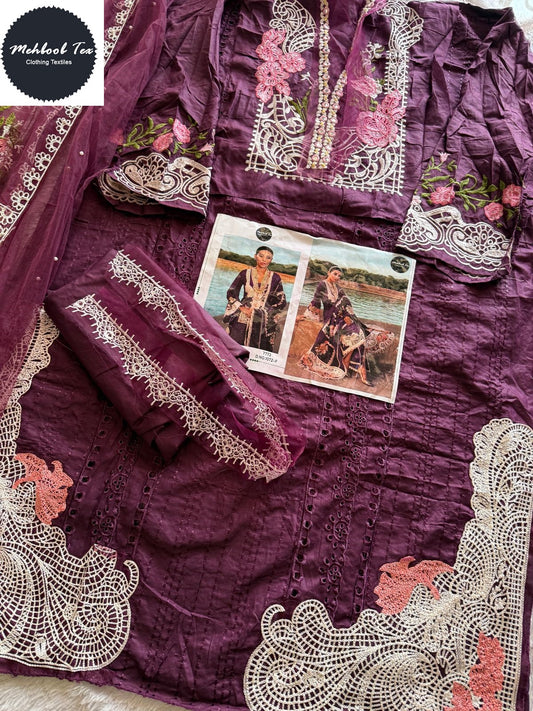 1072-F Mehboob Tex Embroidery Pakistani Salwar Suits