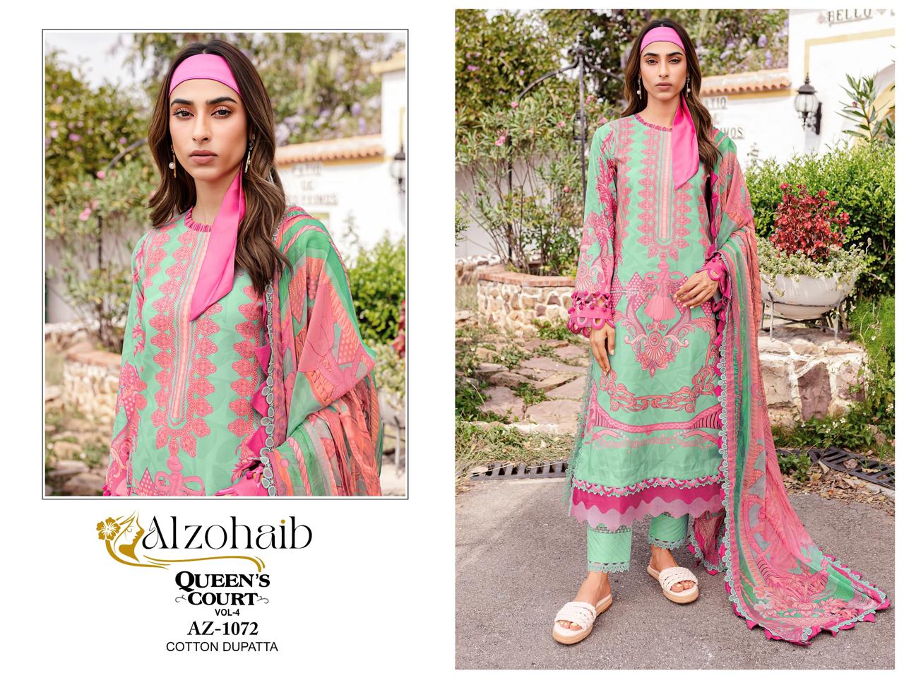 1072 Queen Court Vol 4 Al Zohaib Print Pakistani Salwar Suits