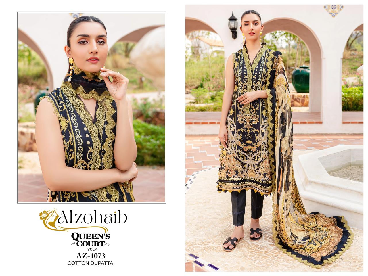 1073 Queen Court Vol 4 Al Zohaib Print Pakistani Salwar Suits