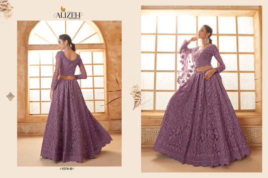 1074-B Bridal Heritage Color Saga Vol-03 Alizeh Net Silk Lehenga Choli
