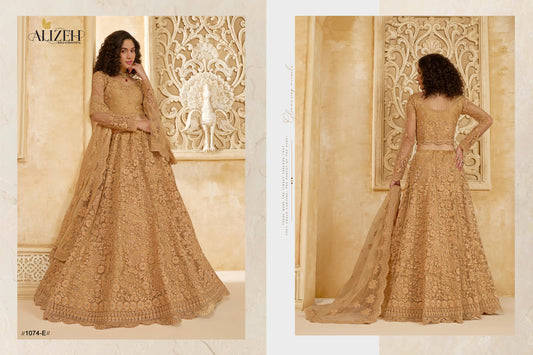1074E The White Bride Vol 2 Alizeh Net Silk Lehenga Choli