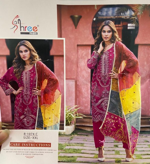1074 Shree Fabs Velvet Pakistani Readymade Suits