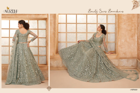 1075-B Bridal Heritage Color Saga Vol-03 Alizeh Net Silk Lehenga Choli