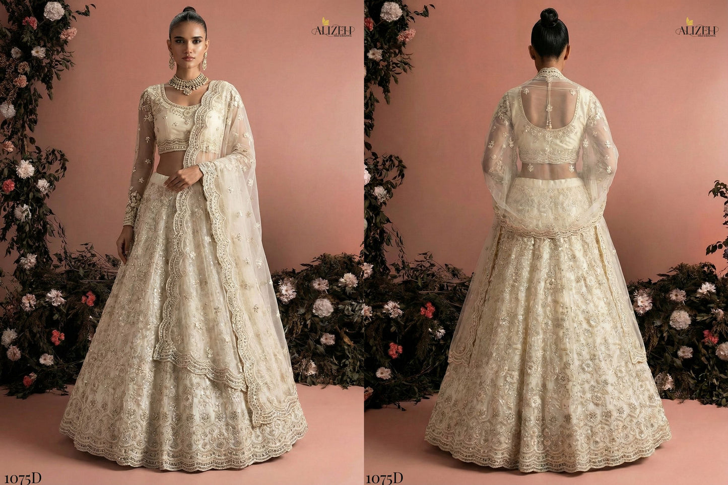 1075-D Alizeh Butterfly Net Lehenga Choli