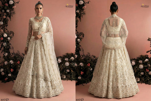 1075-D Alizeh Butterfly Net Lehenga Choli