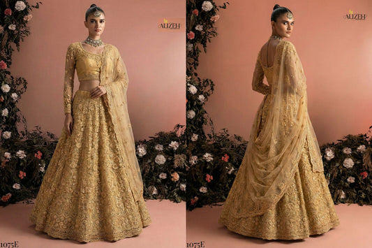 1075-E Alizeh Butterfly Net Lehenga Choli