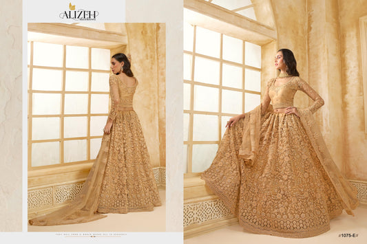 1075E The White Bride Vol 2 Alizeh Net Silk Lehenga Choli