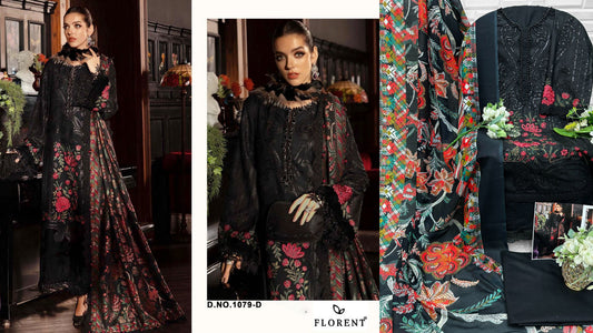 1079-D Florent Cambric Cotton Pakistani Salwar Suits