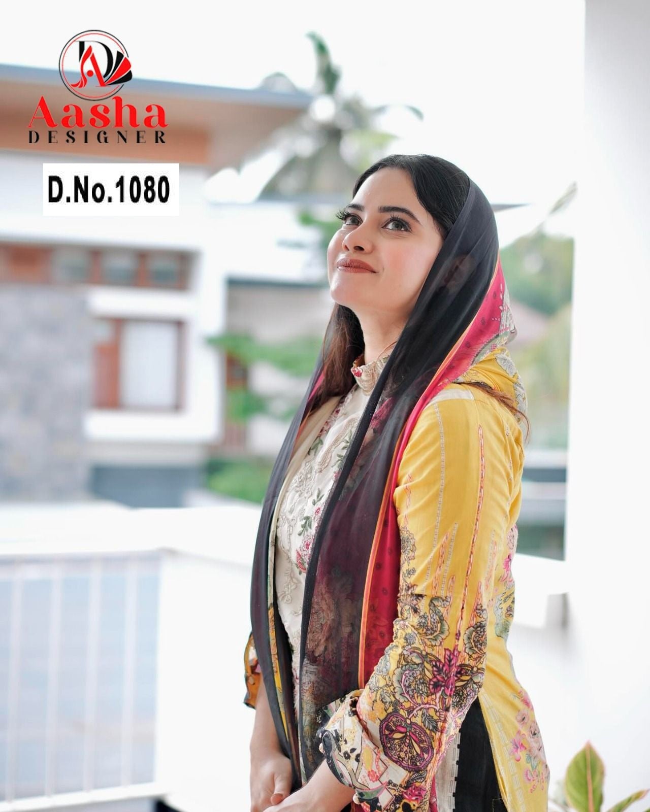 1080 Aasha Designer Pure Cotton Pakistani Patch Suits