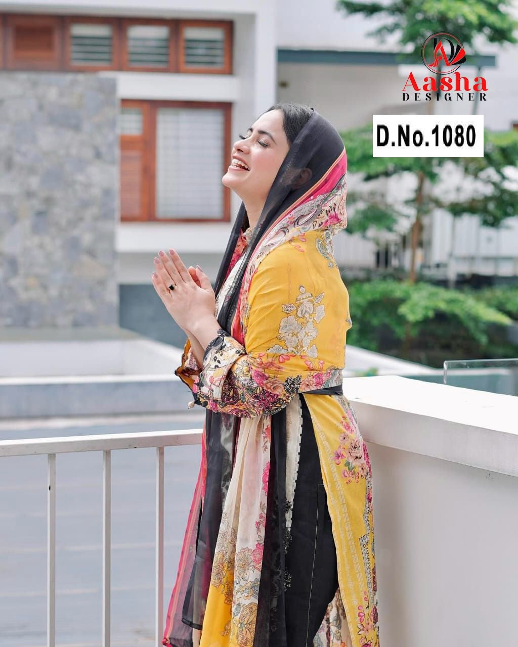 1080 Aasha Designer Pure Cotton Pakistani Patch Suits