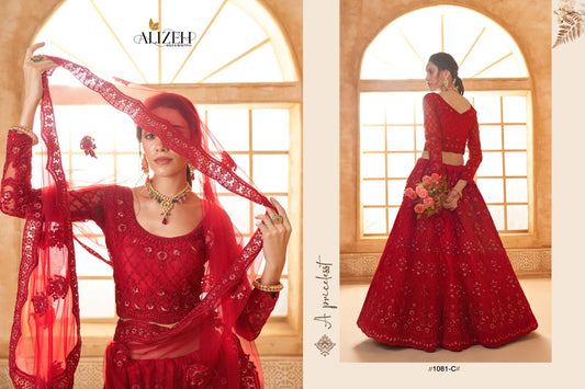 1081-C Bridal Heritage Color Saga Vol-03 Alizeh Net Silk Lehenga Choli