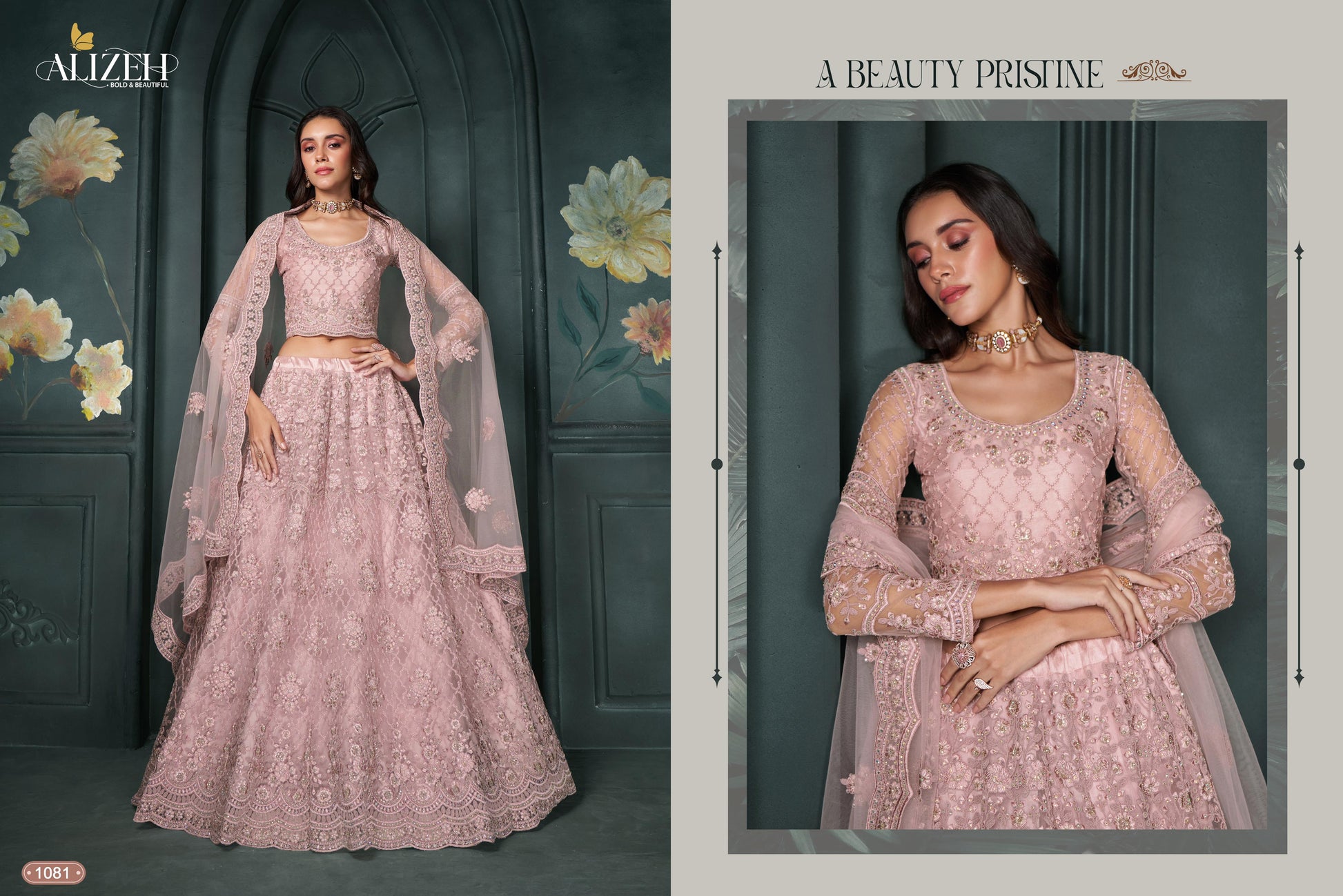 1081 Bridal Heritage Vol 5 Alizeh Embroidered Lehenga Choli