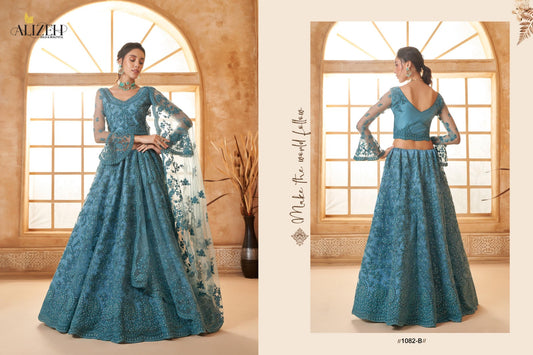 1082-B Bridal Heritage Color Saga Vol-03 Alizeh Net Silk Lehenga Choli